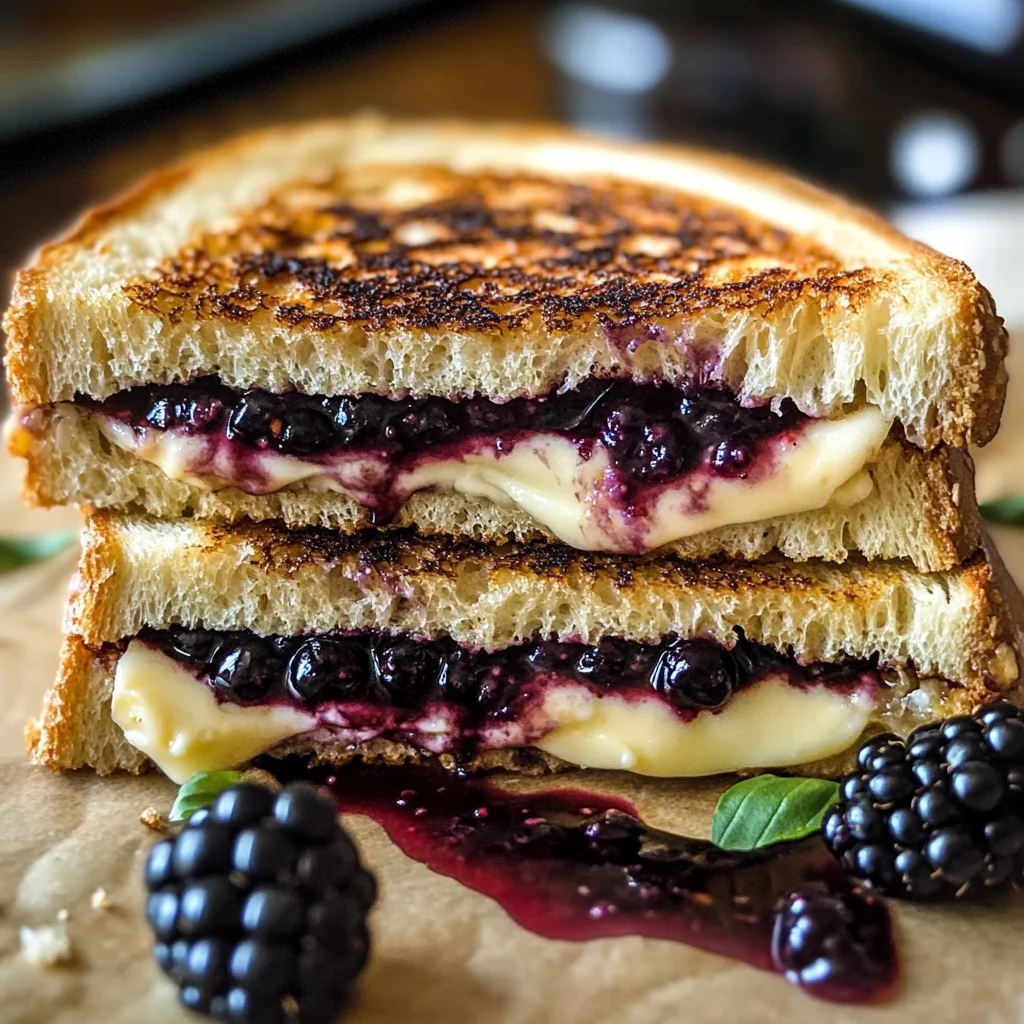 Balsamic Blackberry Brie Grilled Cheese