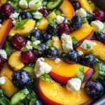 Blueberry Peach Feta Salad
