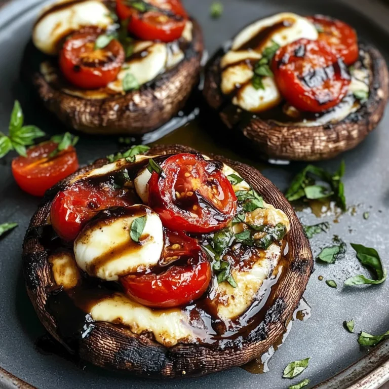Caprese Stuffed Portobello Mushrooms