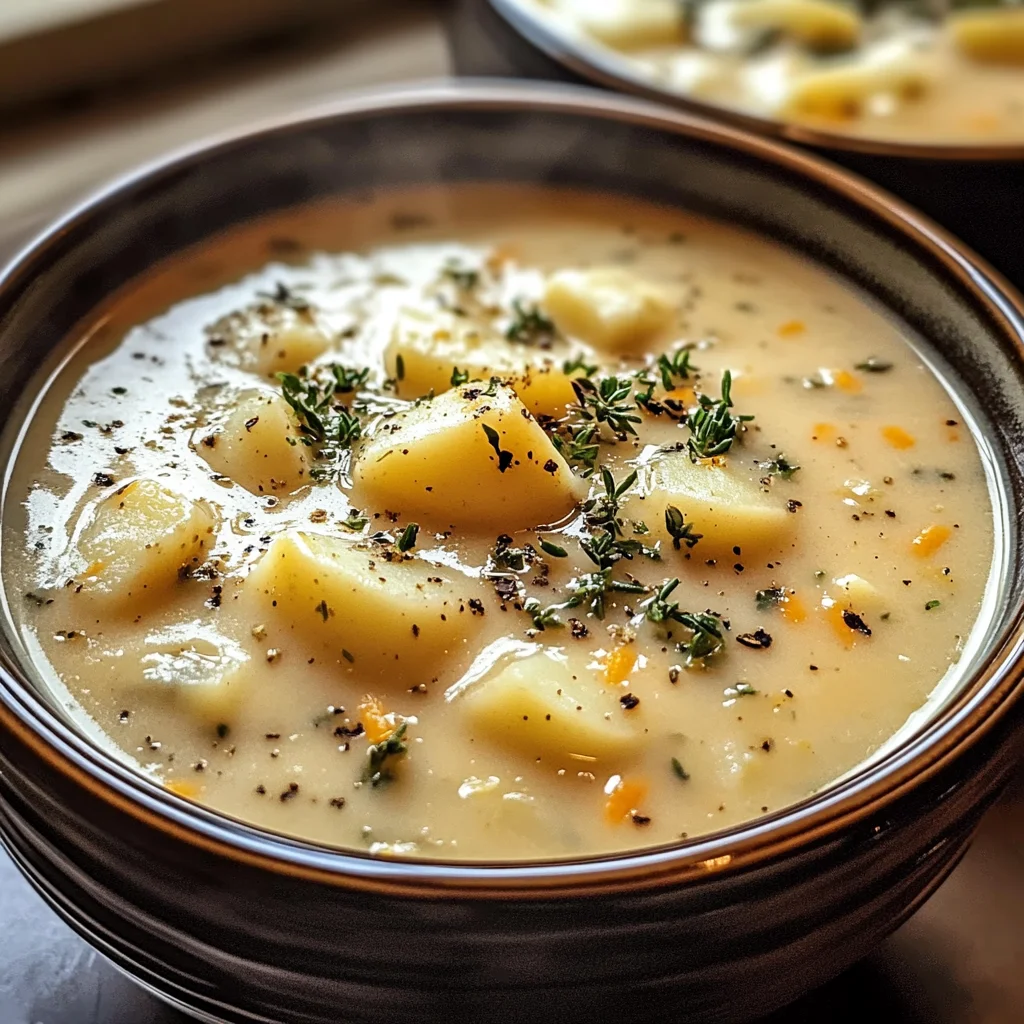 Cheddar Garlic Herb Potato Soup