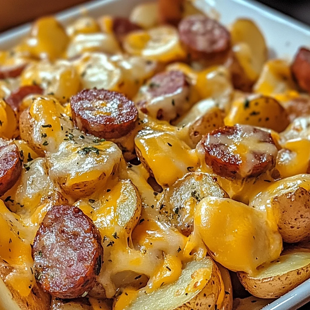 Cheesy Ranch Potatoes and Smoked Sausage