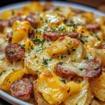 Cheesy Ranch Potatoes and Smoked Sausage