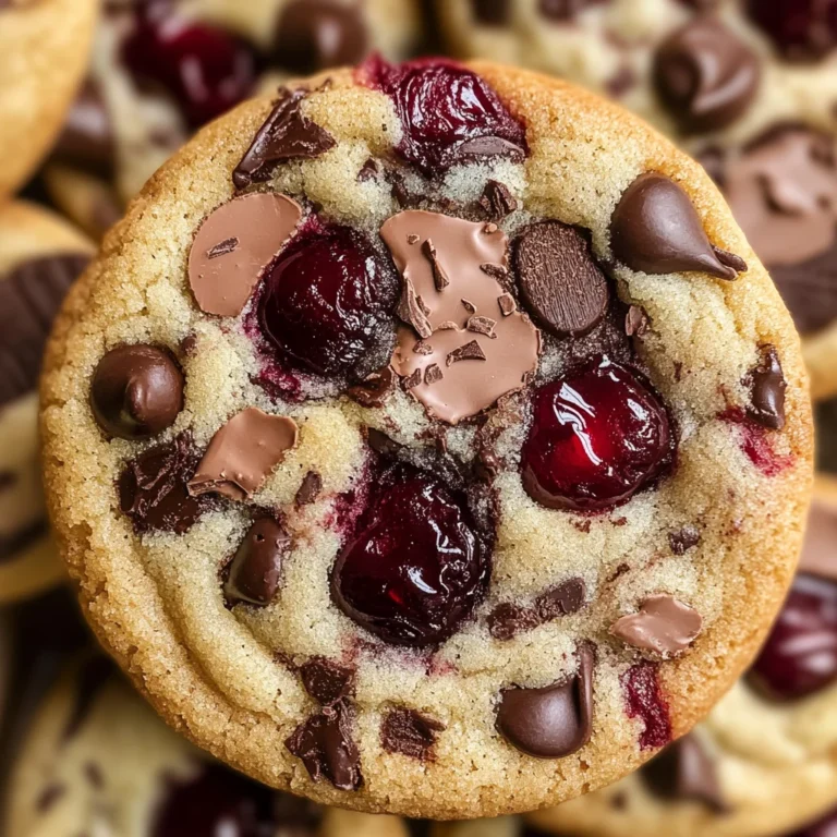 Cherry Chocolate Chip Cookies with Mocha Chips