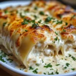 Chicken Alfredo Lasagna Rolls