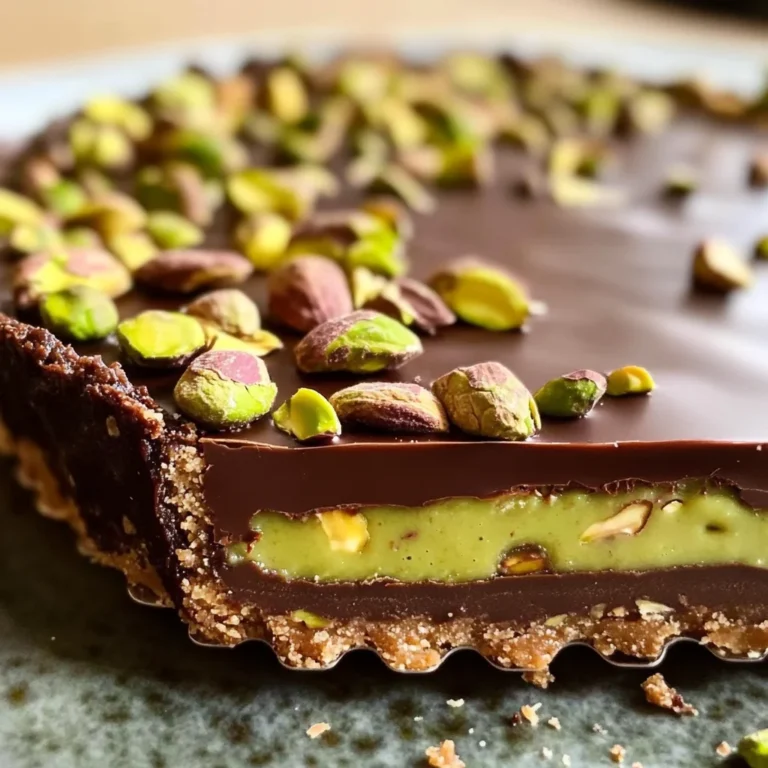 Chocolate Pistachio Ganache Tart Recipe