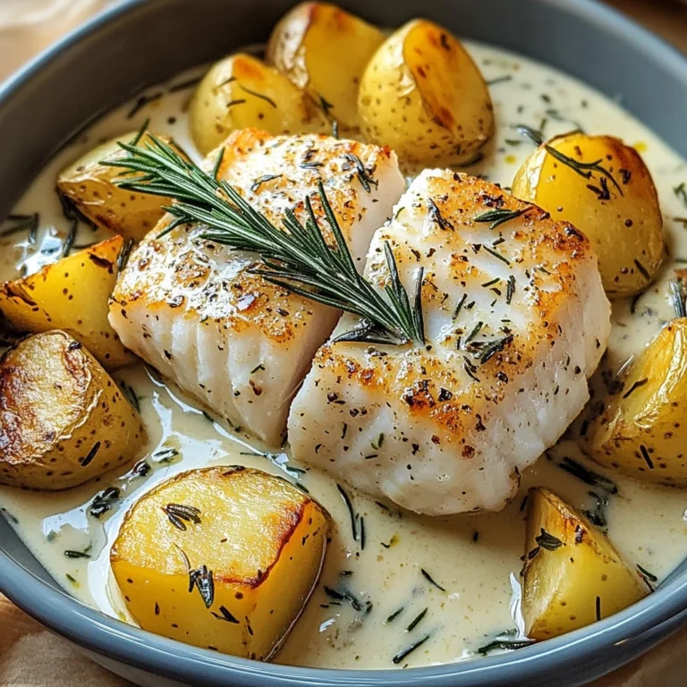 Cod & Potatoes in Rosemary Cream Sauce