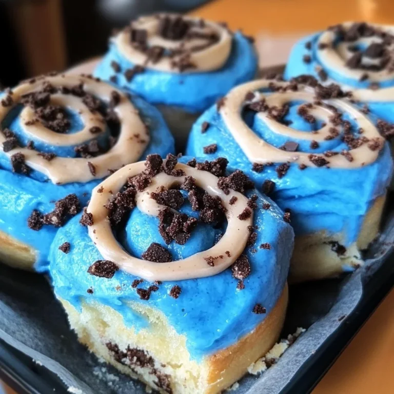 Cookie Monster Cinnamon Rolls Recipe