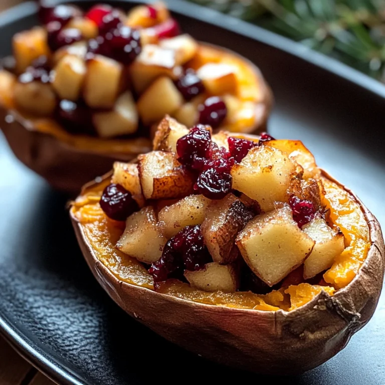 Cranberry Apple Twice-Baked Sweet Potatoes