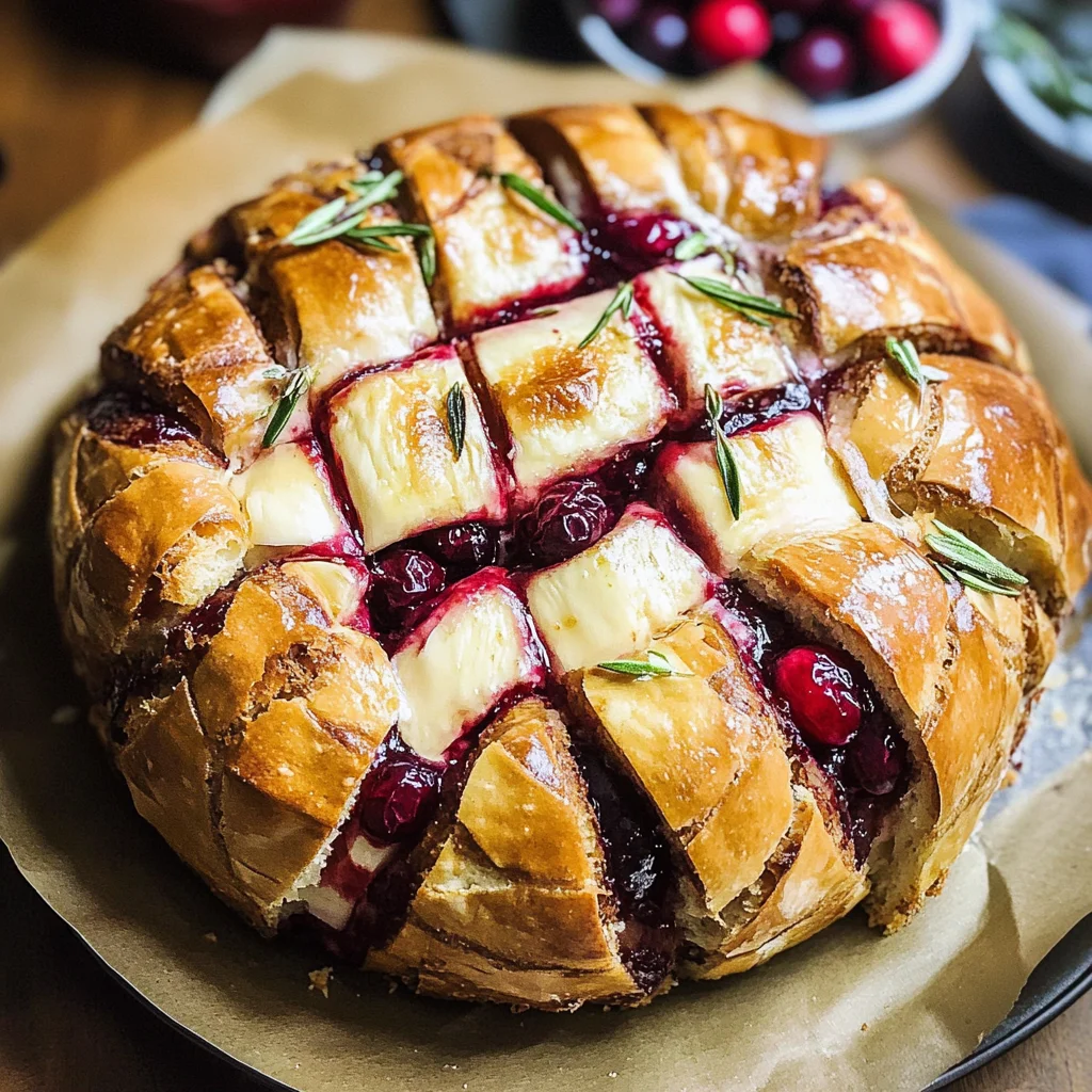 Cranberry Brie Pull-Apart Bread