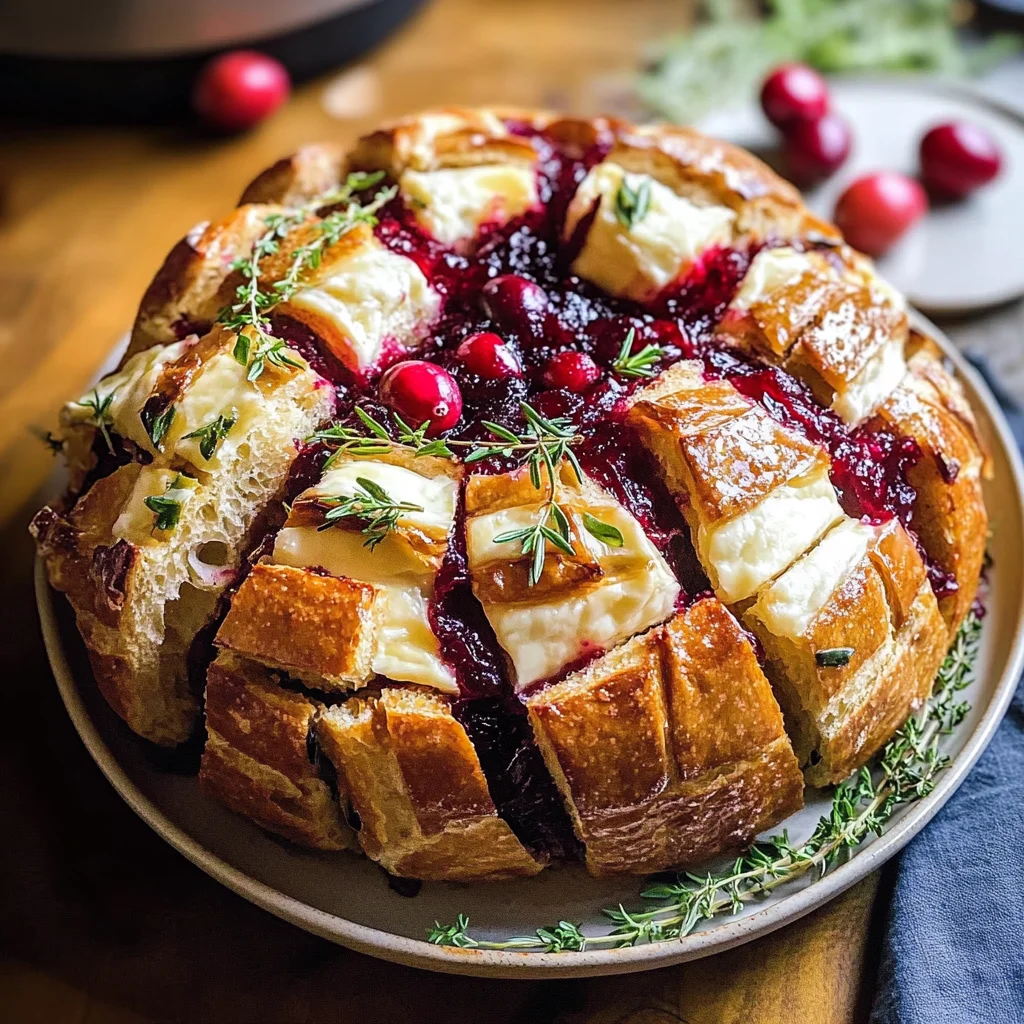 Cranberry Brie Pull-Apart Bread
