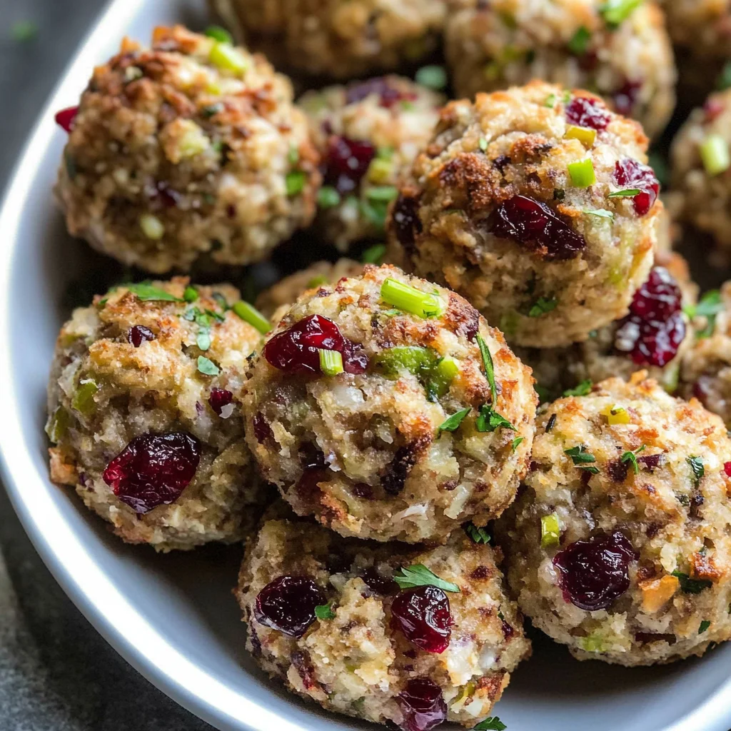 Cranberry & Turkey Stuffing Balls