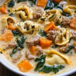 Creamy Sausage Tortellini Soup