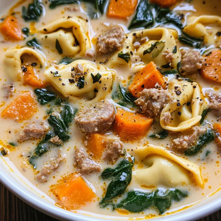 Creamy Sausage Tortellini Soup