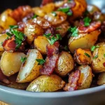 Crispy Bacon Honey Roasted Potatoes