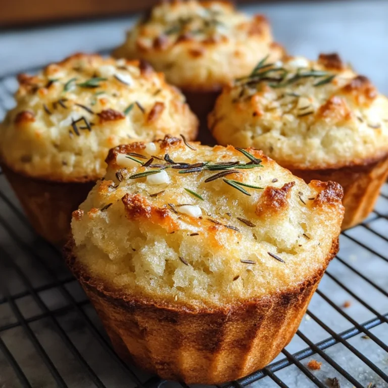 Easy Garlic Rosemary Focaccia Muffins
