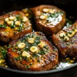 Garlic Butter Pan Seared beef Chops