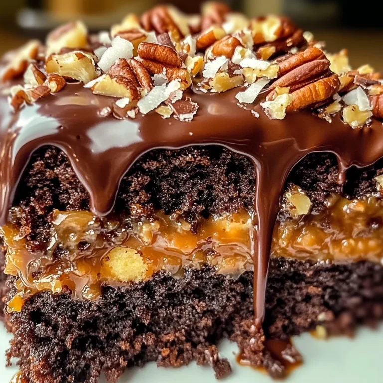 German Chocolate Poke Cake