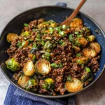 Ground Beef and Brussels Sprouts