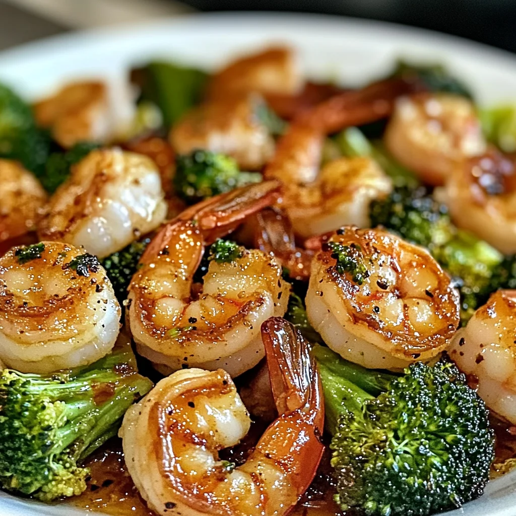 Honey Garlic Shrimp Roasted Broccoli