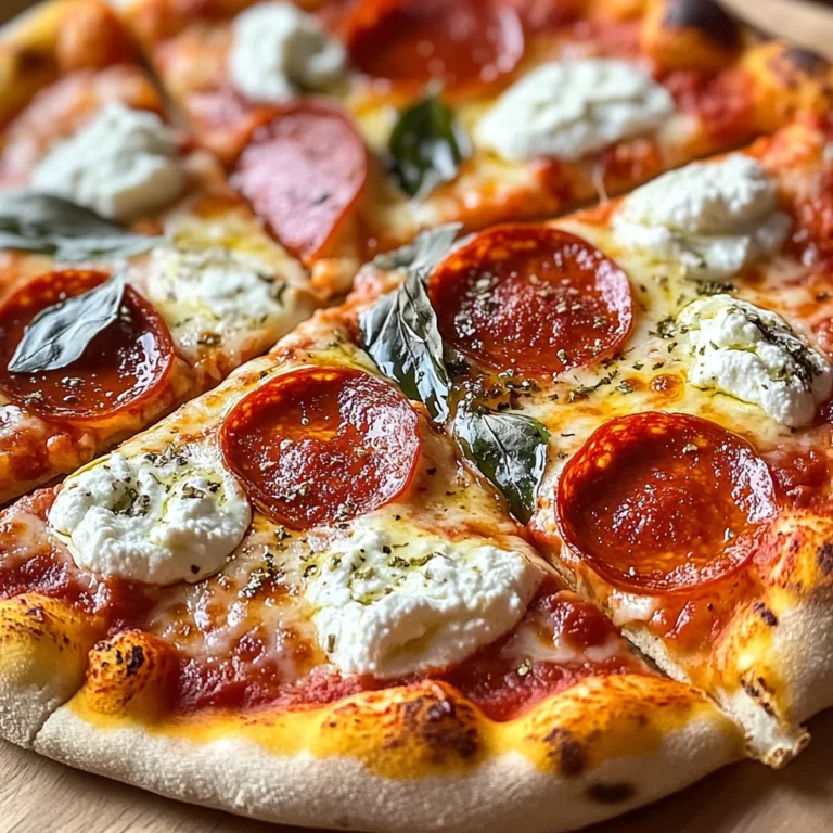 Hot Honey Pepperoni Ricotta Pizza : Sweet and Spicy