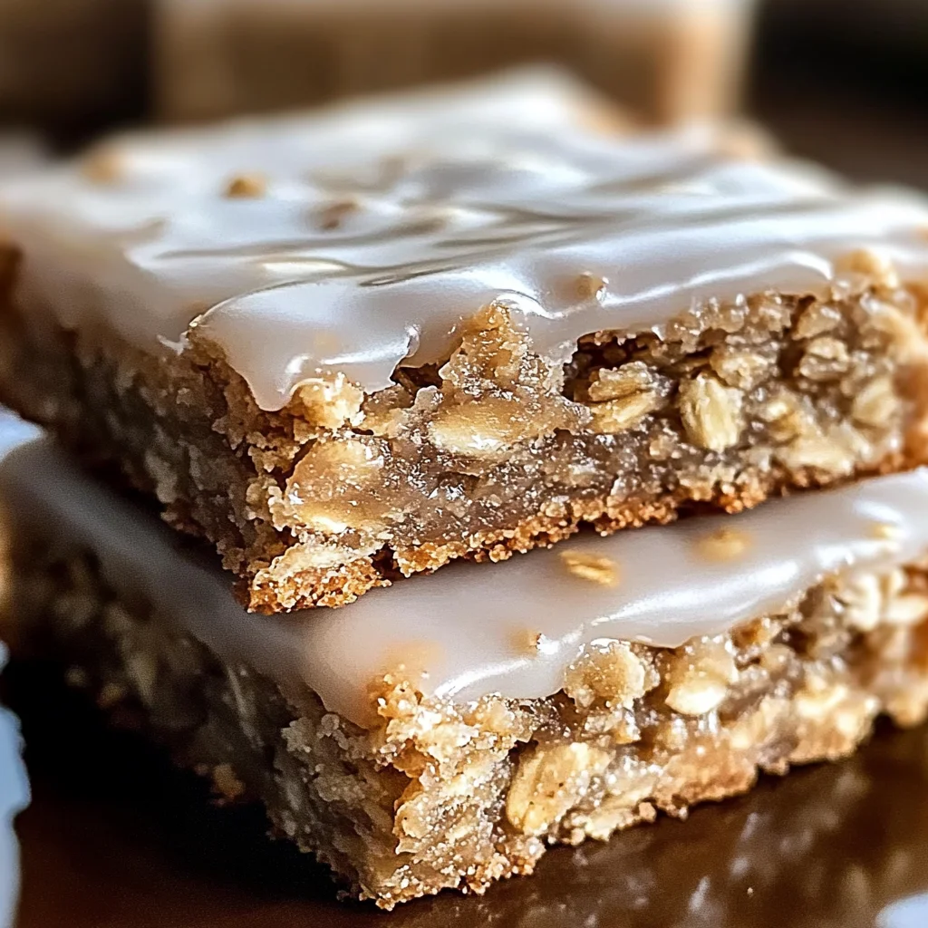 Iced Oatmeal Cookie Bar Recipe