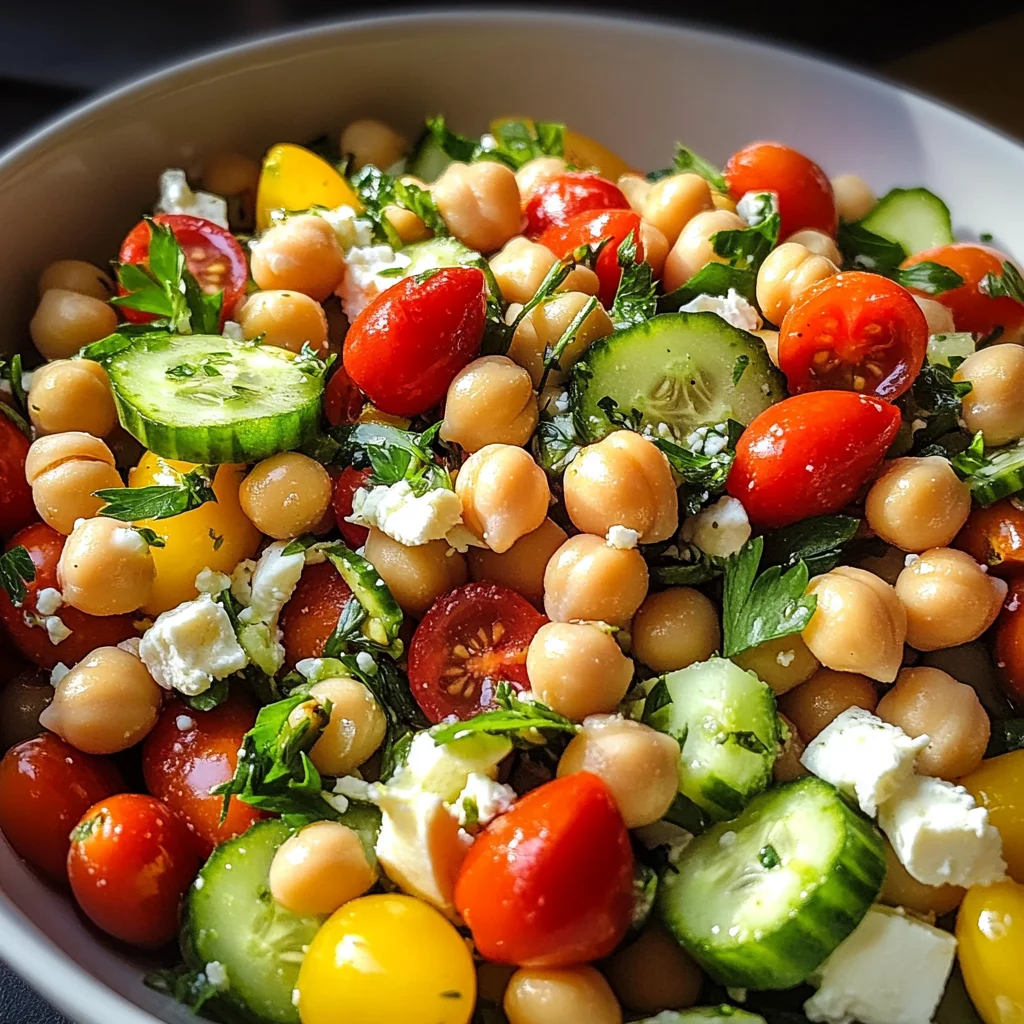 Mediterranean Chickpea Salad with Lemon Vinaigrette: The Best Summer Dish