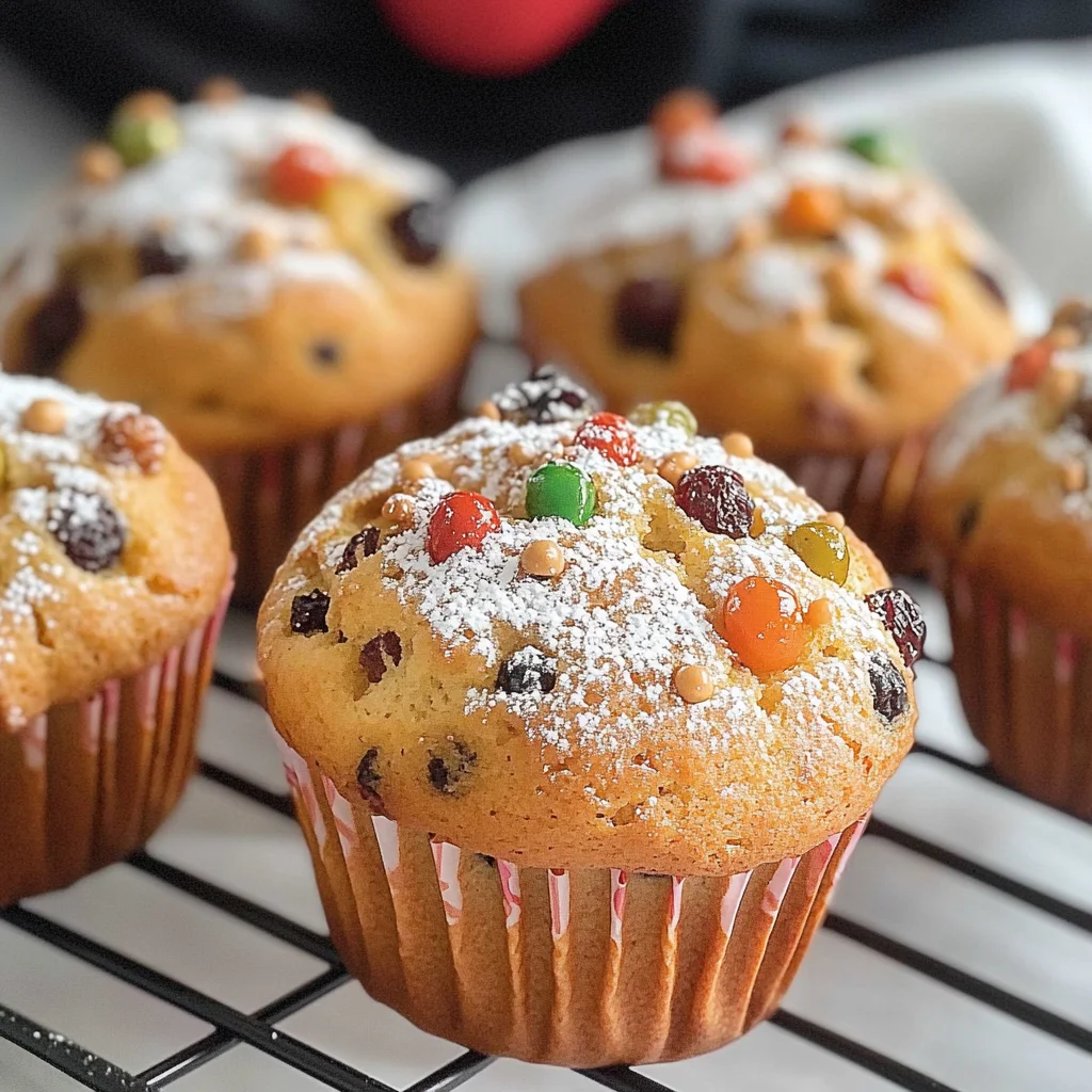 Moist Christmas Stollen Muffins