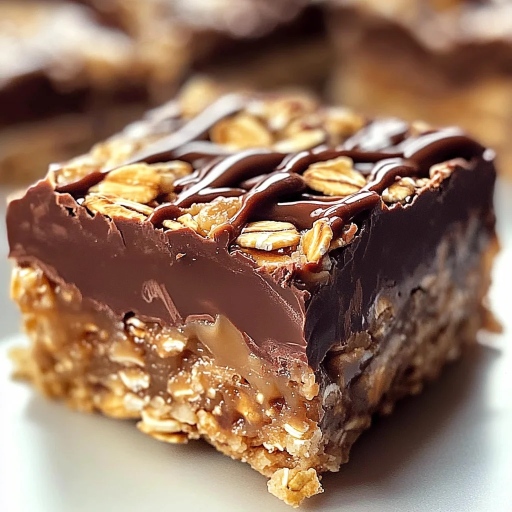 No Bake Chocolate Oatmeal Bars