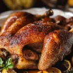 Oven Roasted Crispy Whole Duck & Figgy Orange Glaze