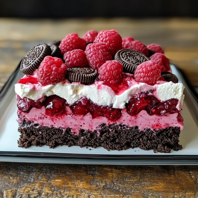 Raspberry Chocolate Lasagna Dessert