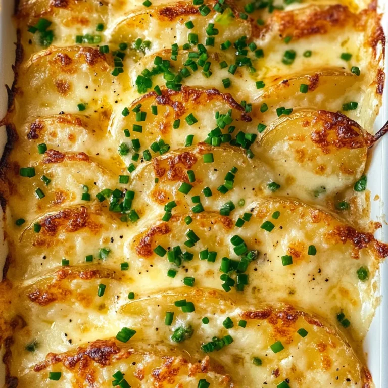 Roasted Garlic Potatoes au Gratin