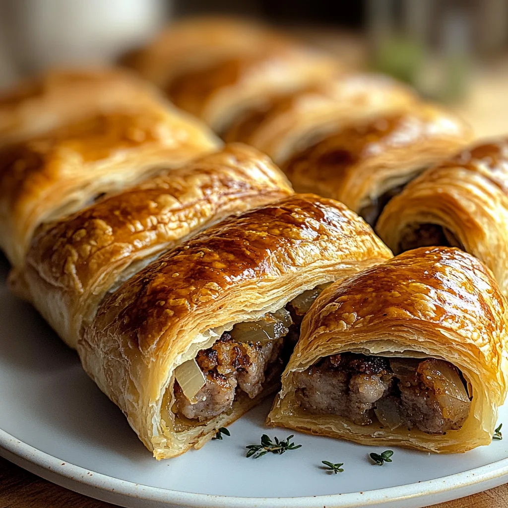 Savory French Onion Sausage Rolls