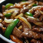 Sizzling Chinese Pepper Steak with Onions