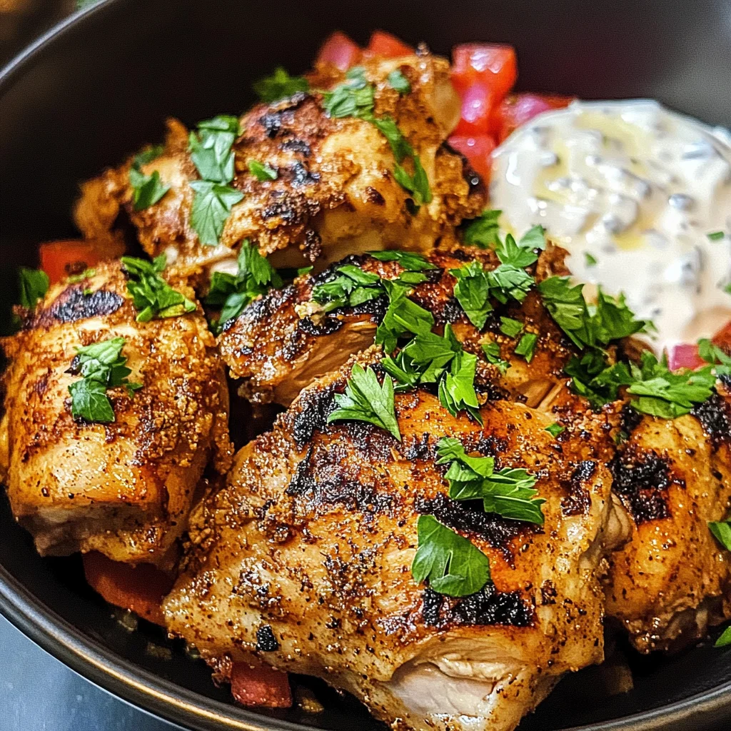Spiced Yogurt-Marinated Chicken Thighs