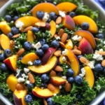 Summer Peach & Blueberry Kale Salad