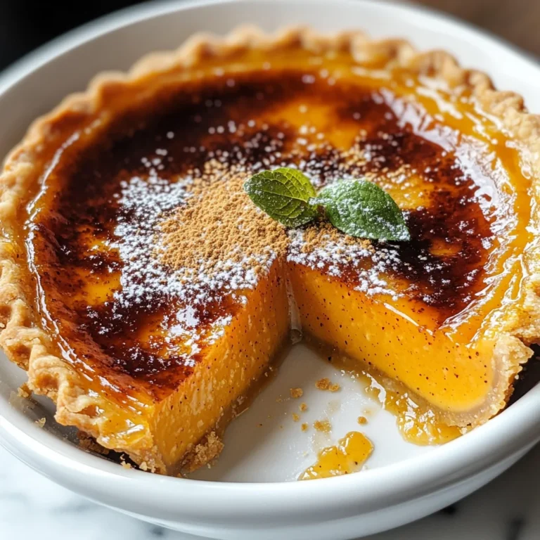 Tasty Pumpkin Pie Brulee with Bourbon Vanilla
