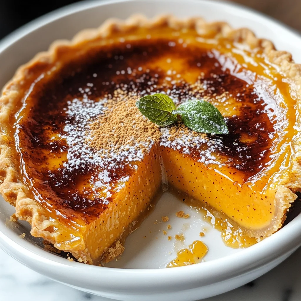 Tasty Pumpkin Pie Brulee with Bourbon Vanilla