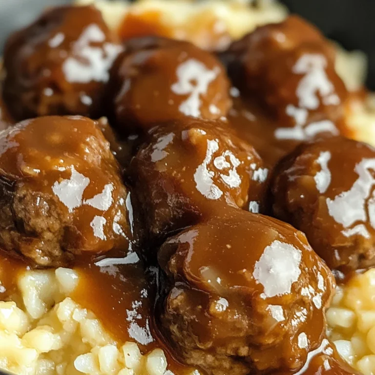 Tasty Slow Cooker Salisbury Steak Meatballs Recipe