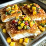 Tropical Coconut Crusted Fish with Mango Salsa
