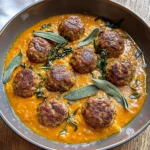 Turkey Meatballs in Pumpkin Sage Sauce