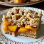 gluten free vegan peach crumb bars