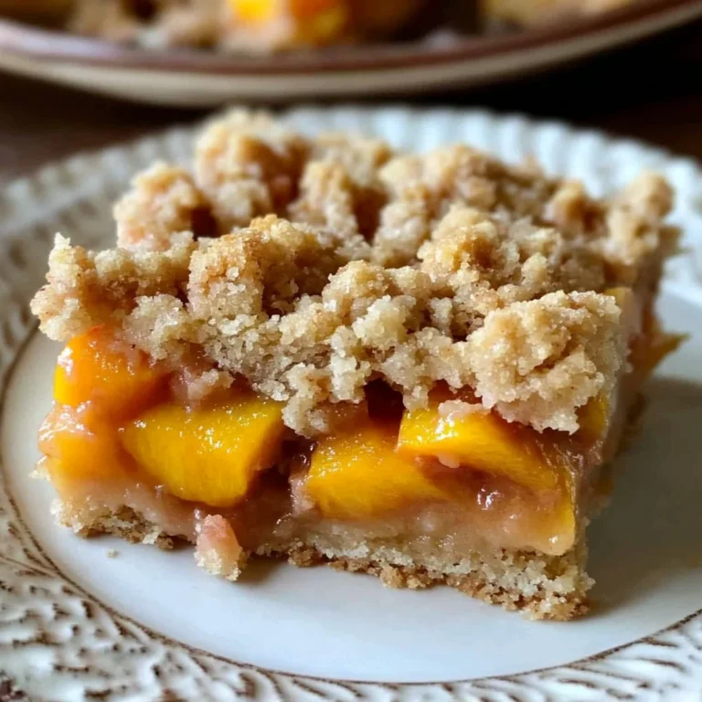 gluten free vegan peach crumb bars