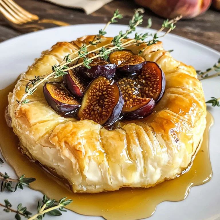 Baked Brie in Puff Pastry with Honey and Fig