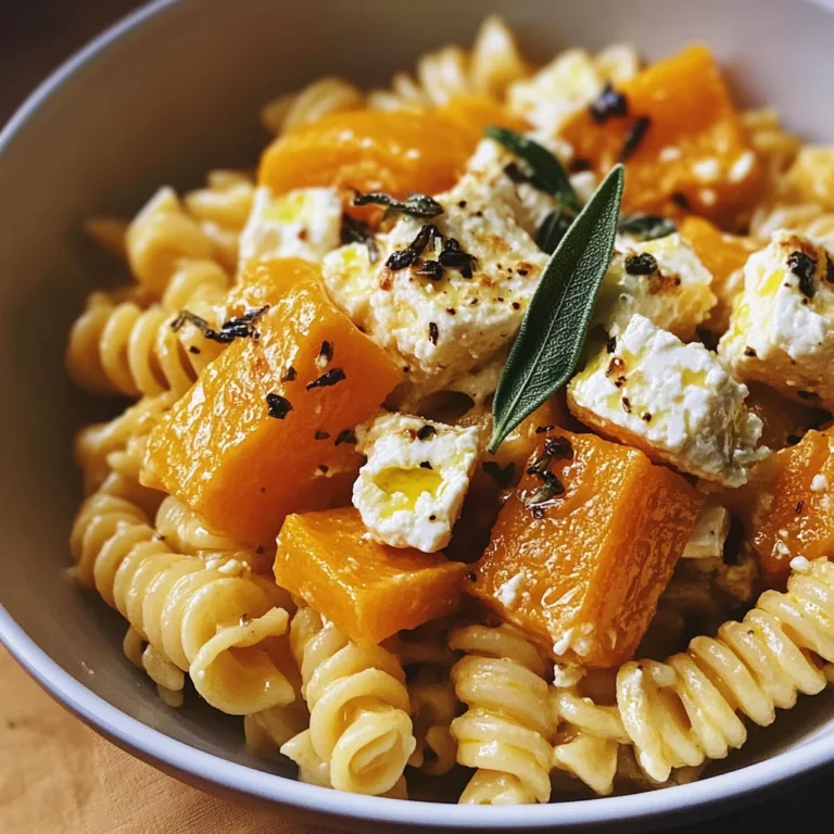 Baked Feta and Butternut Squash Pasta with Sage and Garlic