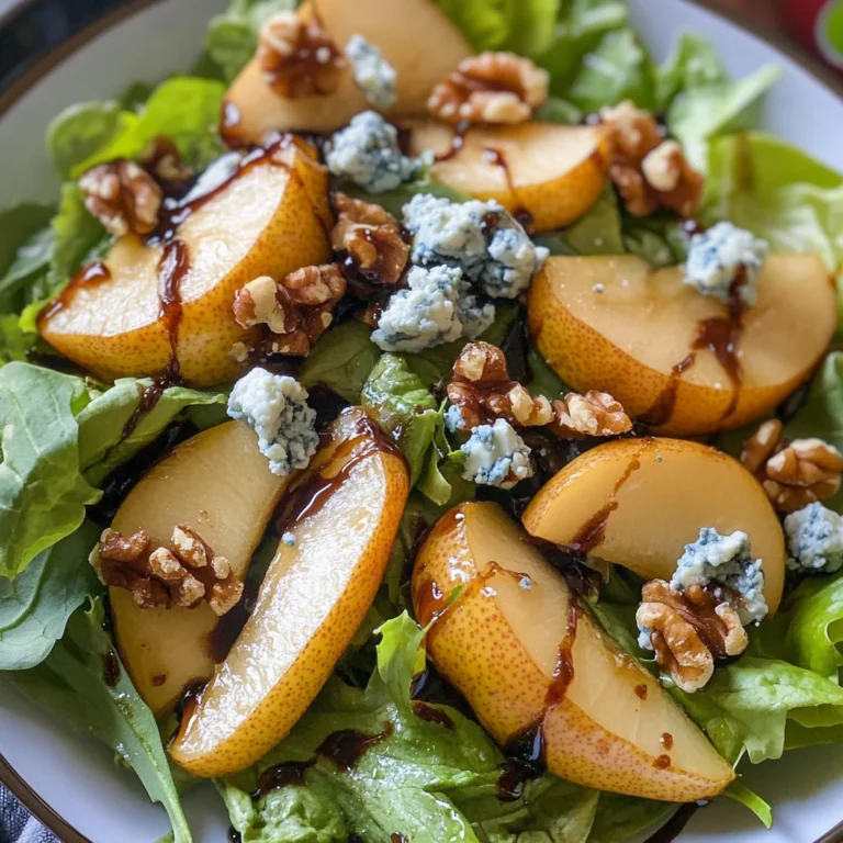 Caramelized Pear and Blue Cheese Salad: A Sweet and Savory Delight