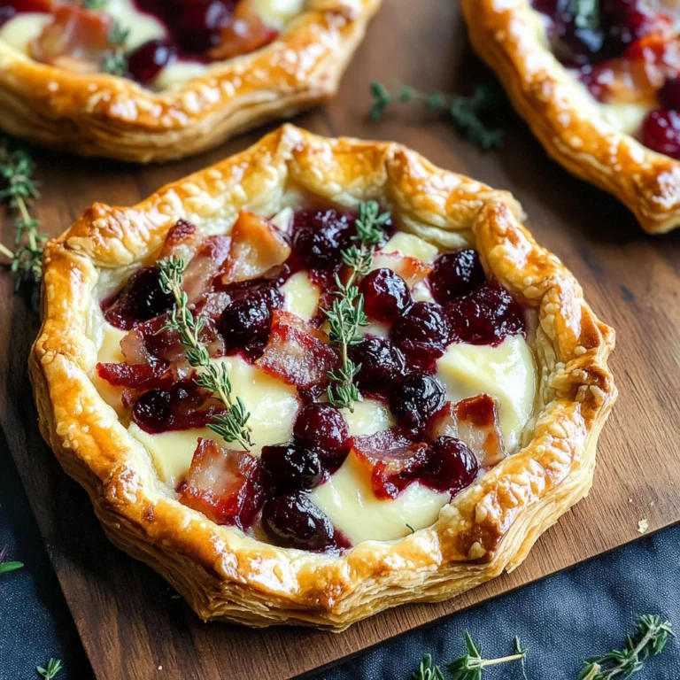 Cranberry Brie Tart with Pancetta & Thyme