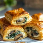 Creamy Mushroom & Spinach Stuffed Pastry Bites