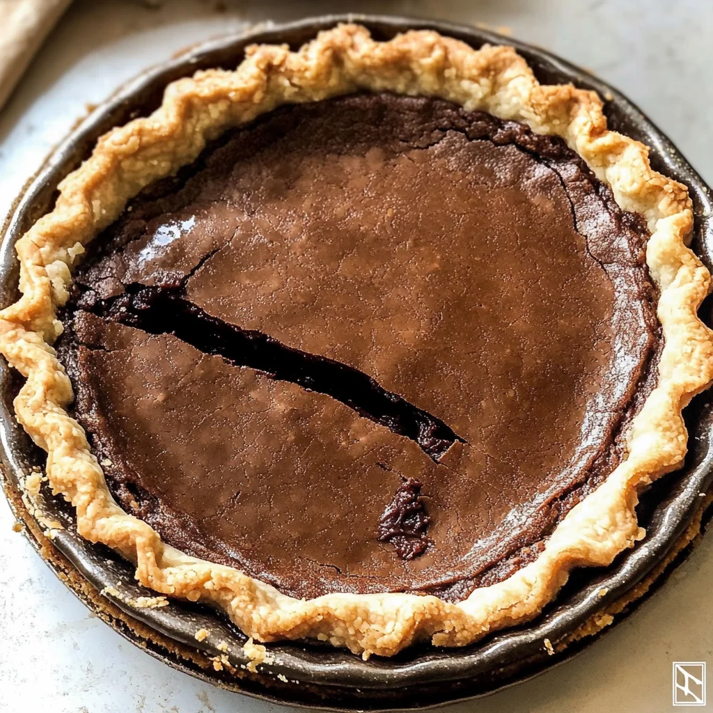 Dark Chocolate Chess Pie