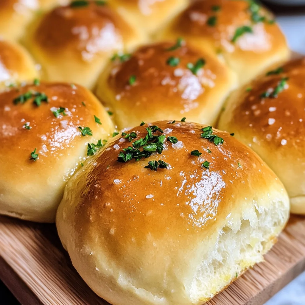 Easy Garlic Butter Dinner Rolls