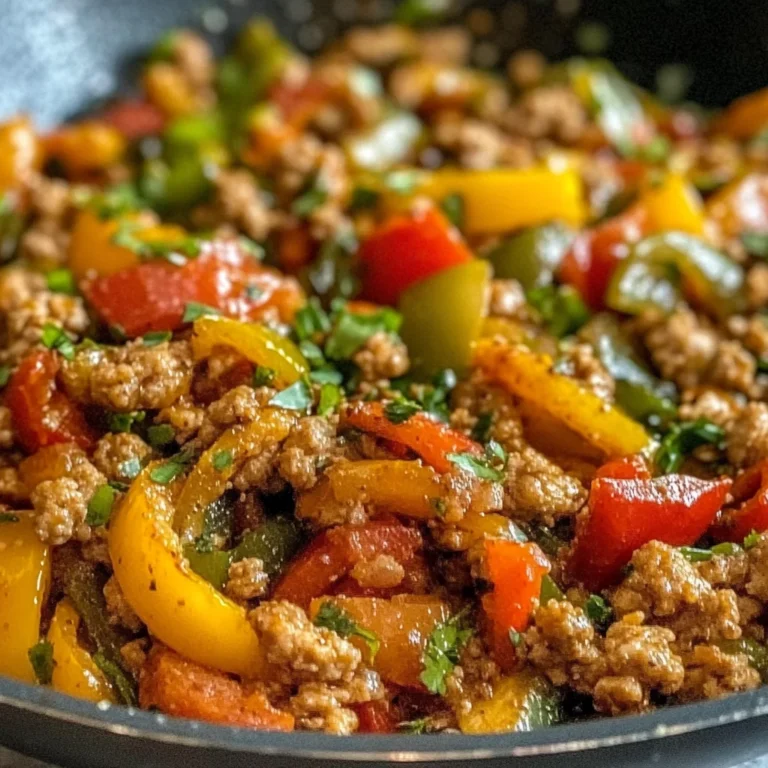 Ground Turkey and Bell Pepper Skillet